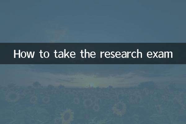 How to take the research exam