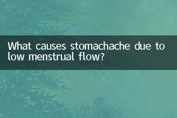 ما الذي يسبب آلام المعدة بسبب انخفاض تدفق الدورة الشهرية؟