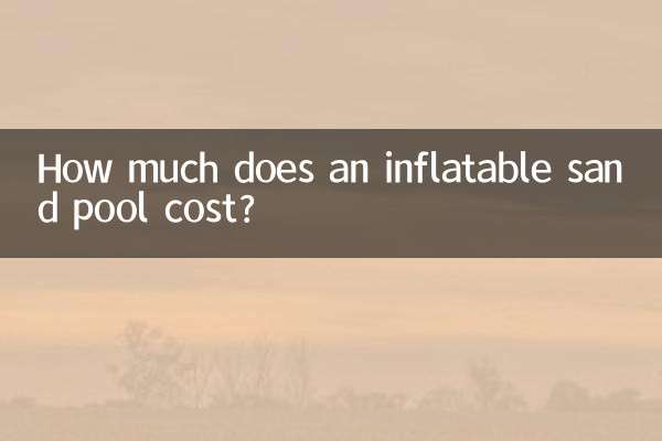 ¿Cuánto cuesta una piscina inflable de arena?