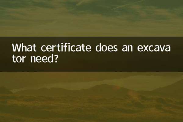 کھدائی کرنے والے کو کس سرٹیفکیٹ کی ضرورت ہے؟