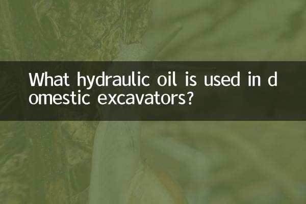 What hydraulic oil is used in domestic excavators?