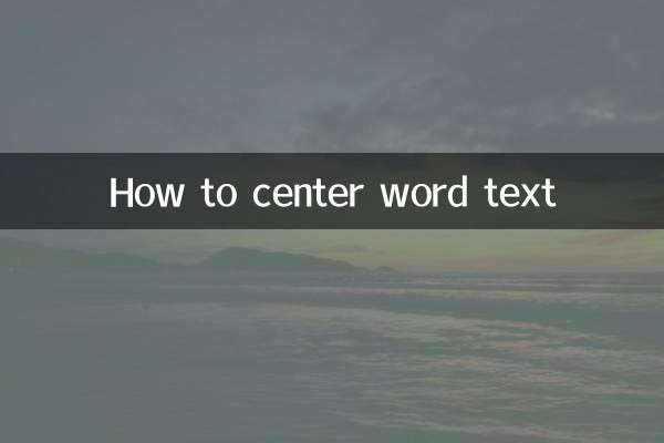 Come centrare il testo delle parole