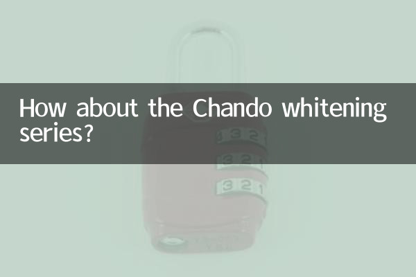 How about the Chando whitening series?