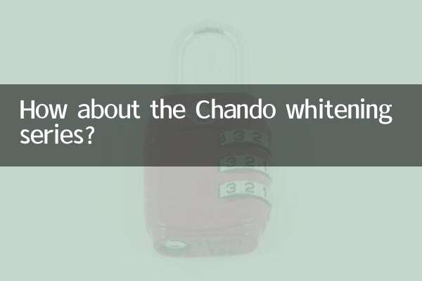 How about the Chando whitening series?