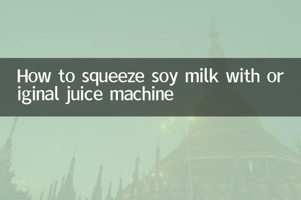 How to squeeze soy milk with original juice machine