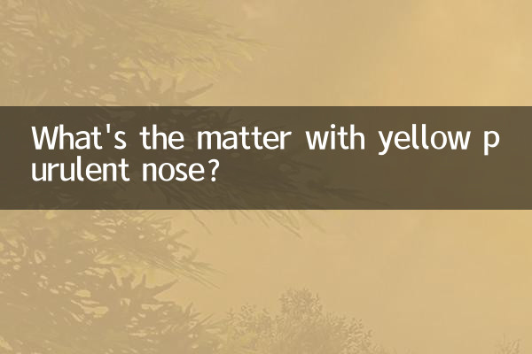 What's the matter with yellow purulent nose?