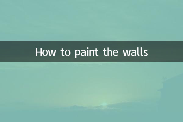 How to paint the walls