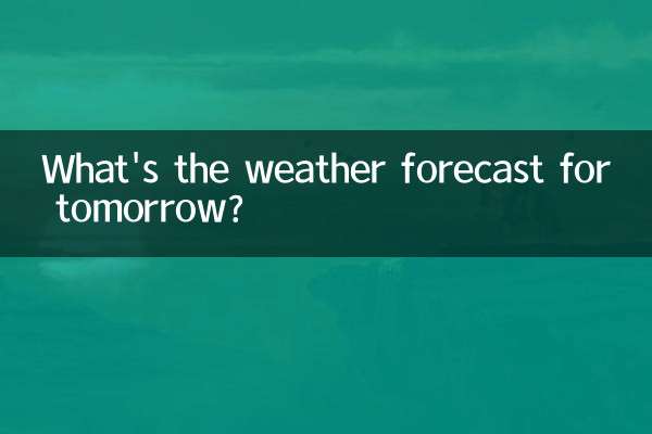 내일 일기 예보는 어때요?