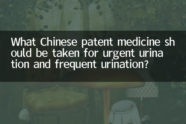 Quel médicament breveté chinois faut-il prendre en cas de miction urgente et fréquente ?