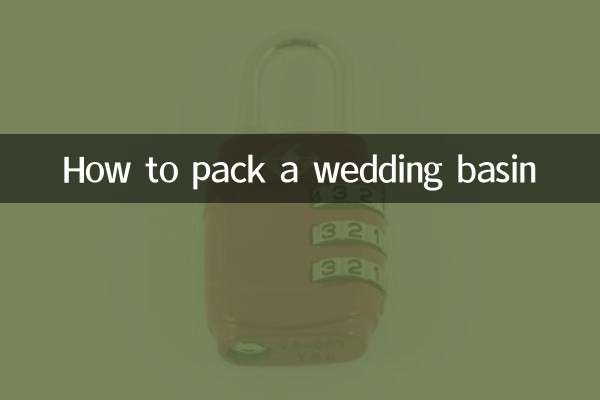 Cómo empacar un lavabo para bodas