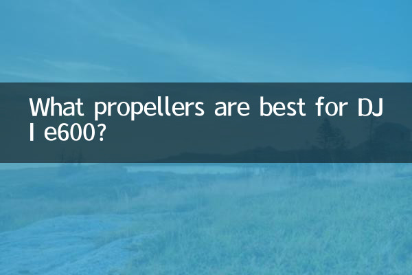 Welche Propeller eignen sich am besten für den DJI e600?