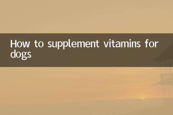 How to supplement vitamins for dogs
