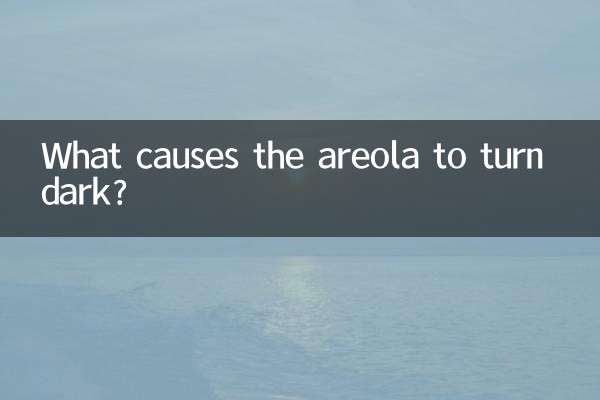 What causes the areola to turn dark?