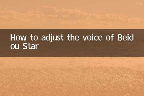 How to adjust the voice of Beidou Star