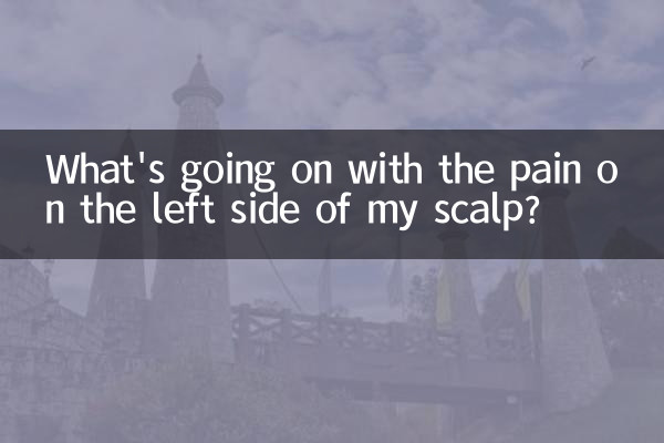 Que se passe-t-il avec la douleur sur le côté gauche de mon cuir chevelu ?