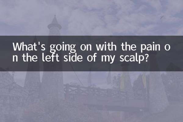 Que se passe-t-il avec la douleur sur le côté gauche de mon cuir chevelu ?