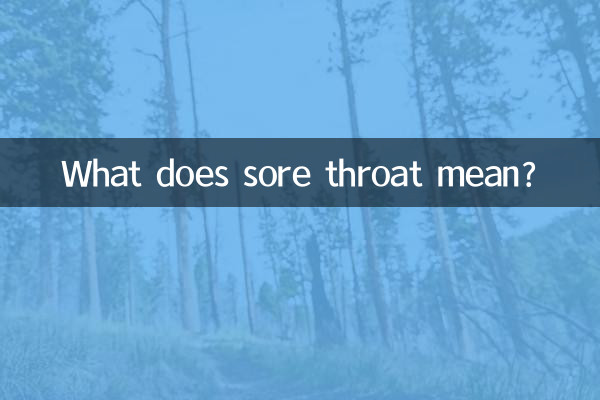 Que signifie mal de gorge ?