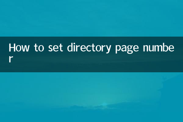 Cómo configurar el número de página del directorio