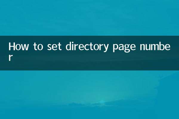 Cómo configurar el número de página del directorio