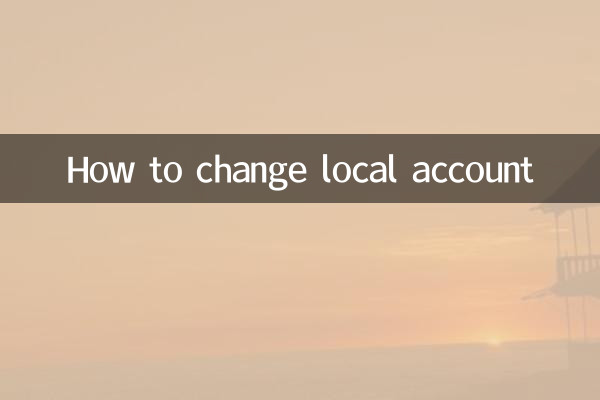 Come cambiare account locale