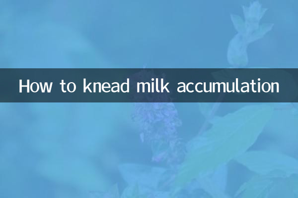 Wie man Milchansammlungen knetet