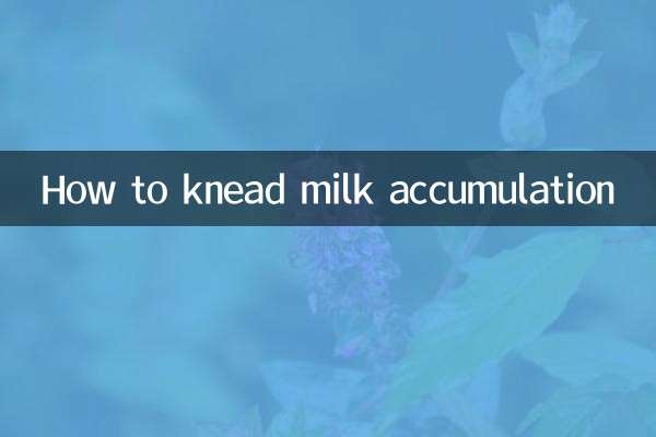 Wie man Milchansammlungen knetet