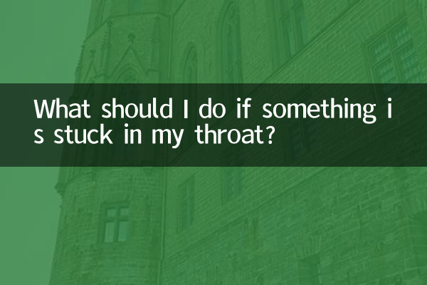 Que dois-je faire si quelque chose est coincé dans ma gorge ?