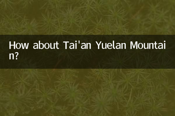 ताइआन युएलन पर्वत के बारे में क्या ख्याल है?