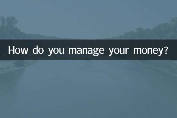 How do you manage your money?