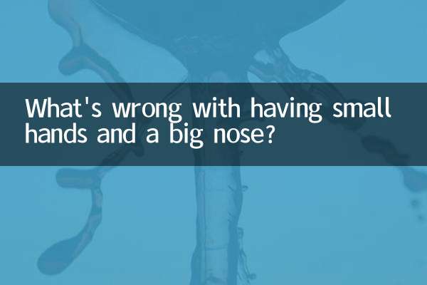 手が小さくて鼻が大きいと何が問題なのでしょうか？