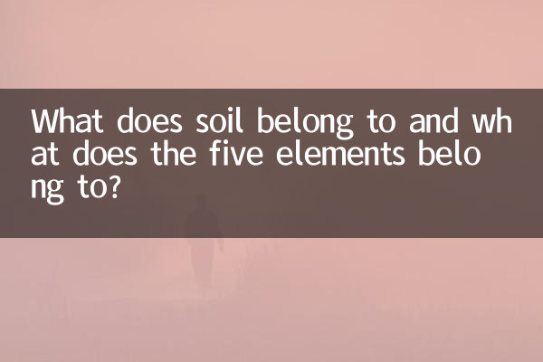 A cosa appartiene il suolo e a cosa appartengono i cinque elementi?