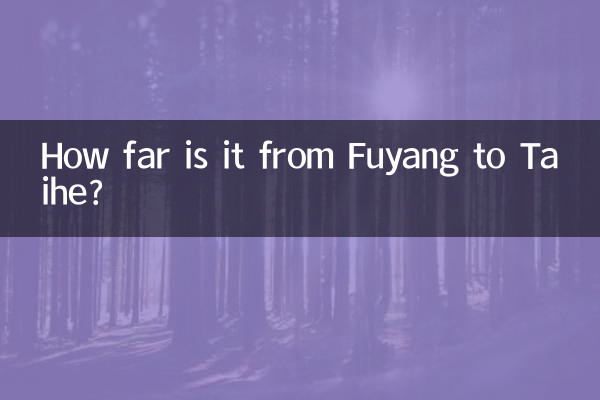 كم تبعد المسافة من فويانغ إلى تايخه؟