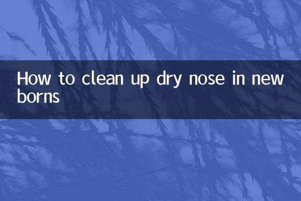 كيفية تنظيف الأنف الجاف عند الأطفال حديثي الولادة