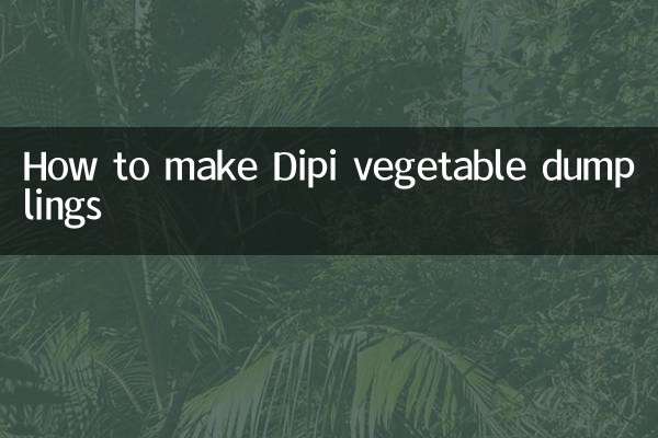 How to make Dipi vegetable dumplings