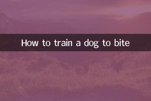 犬に噛み癖を付ける訓練方法