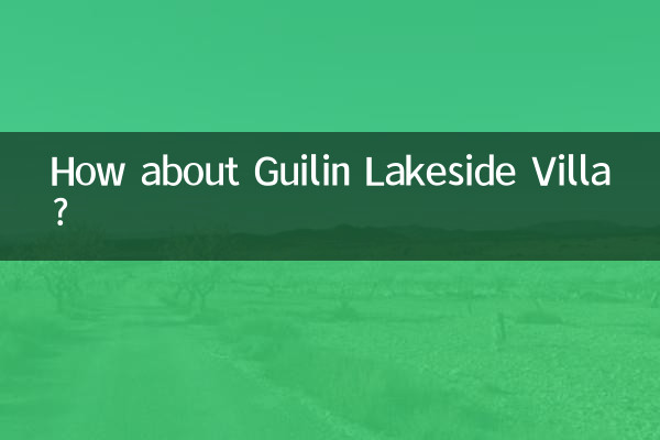 Que diriez-vous de la villa au bord du lac de Guilin ?