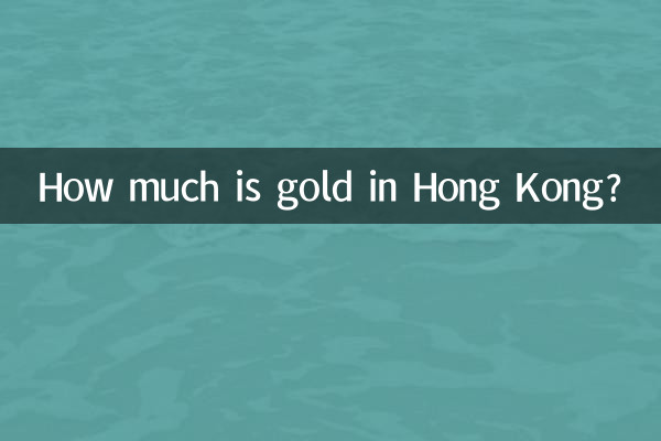Combien coûte l’or à Hong Kong ?