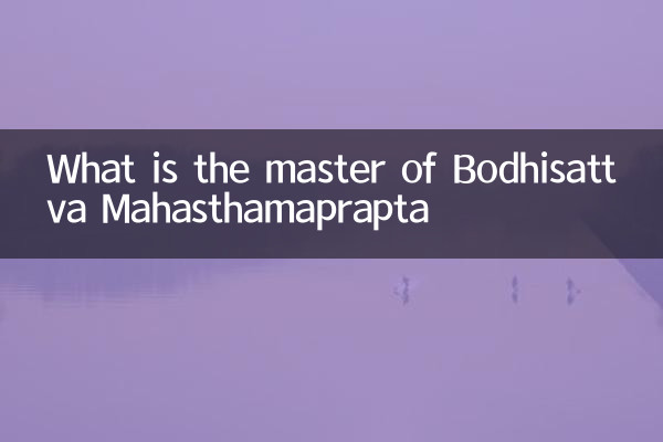 bodhisattva mahasthamapraptaのマスターは何ですか