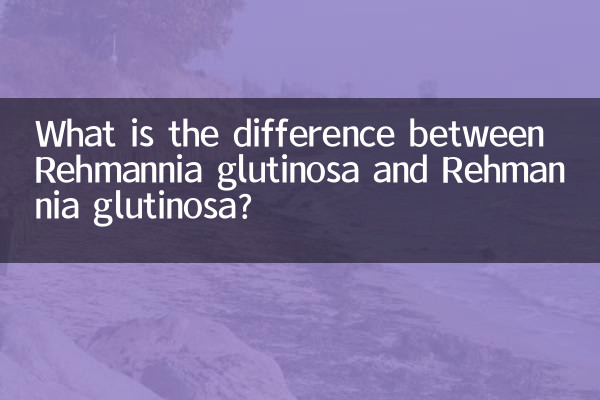 Qual è la differenza tra Rehmannia glutinosa e Rehmannia glutinosa?
