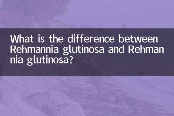 Qual è la differenza tra Rehmannia glutinosa e Rehmannia glutinosa?