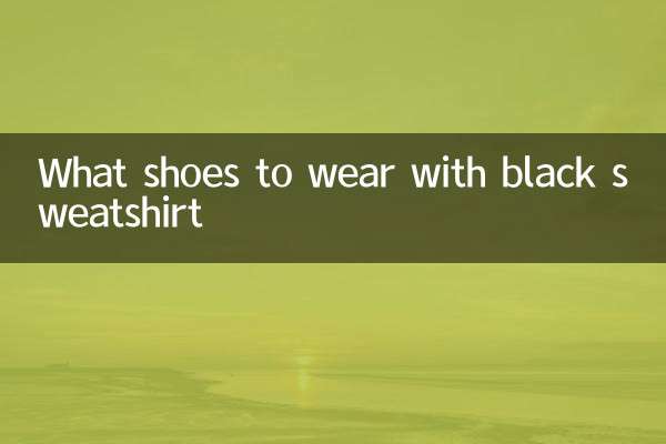 Welche Schuhe trägt man zum schwarzen Sweatshirt?