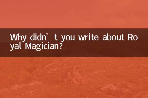 Pourquoi n’avez-vous pas écrit sur Royal Magician ?