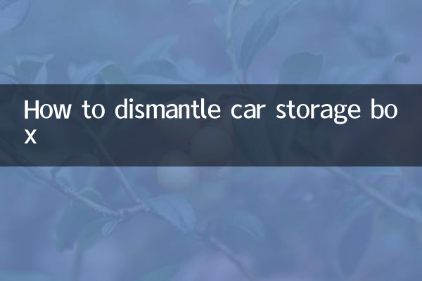 So zerlegen Sie die Auto-Aufbewahrungsbox