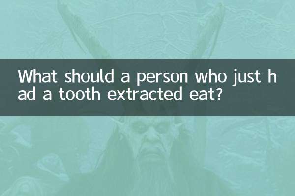 Was sollte eine Person essen, der gerade ein Zahn gezogen wurde?