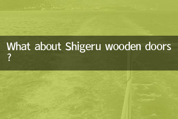 Was ist mit Shigeru-Holztüren?