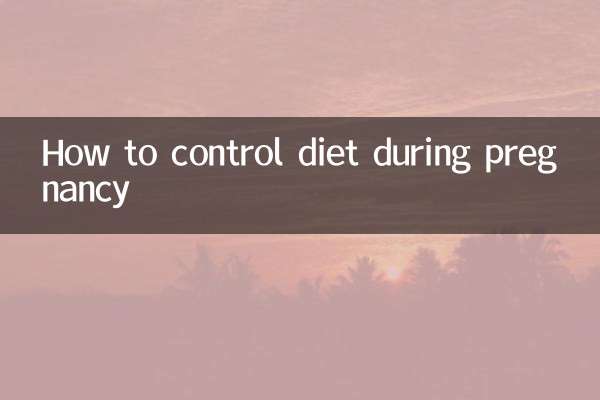 So kontrollieren Sie die Ernährung während der Schwangerschaft