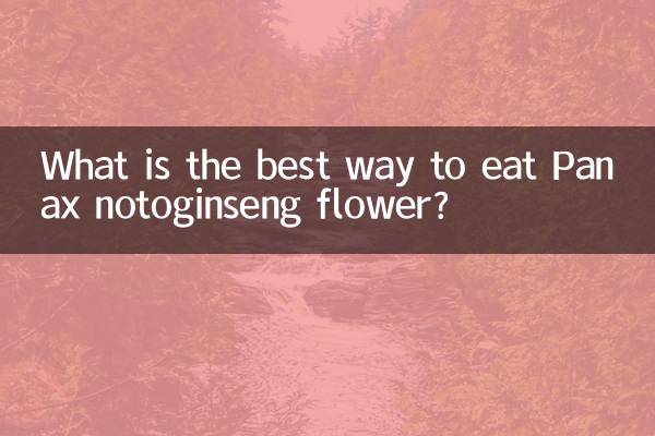 ¿Cuál es la mejor forma de comer la flor de Panax notoginseng?