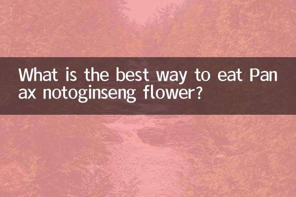 ¿Cuál es la mejor forma de comer la flor de Panax notoginseng?