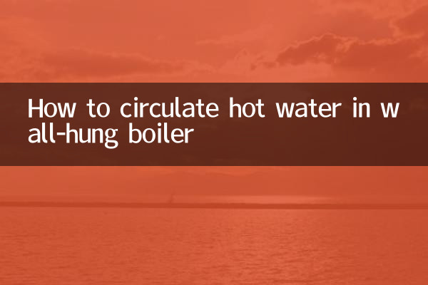 ওয়াল-হ্যাং বয়লারে কীভাবে গরম জল সঞ্চালন করবেন