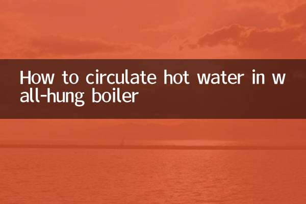 ওয়াল-হ্যাং বয়লারে কীভাবে গরম জল সঞ্চালন করবেন